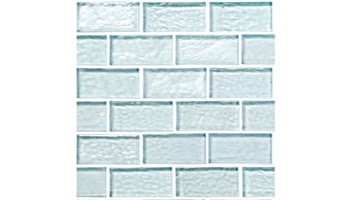 National Pool Tile Sea Ice Series 1x2 Glass Tile | Silver | ICE-SILVER1X2