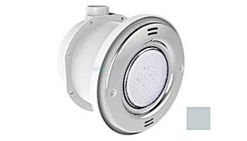 A&A Manufacturing QuikBrite Adjustable Angle White LED Pool and Spa Light | 12V 50' Cord | Light Gray Trim Plate | 579593