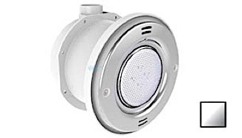 A&A Manufacturing QuikBrite Adjustable Angle White LED Pool and Spa Light | 12V 50' Cord | Stainless Steel Trim Plate | 579657