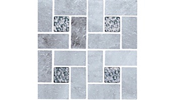 National Pool Tile Fusion Mosaic Quartz with Glass Tile | Brown | FS-BROWN