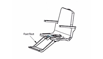 SR Smith Splash! Lift Foot Rest with Hardware | Gray | 160-2300A