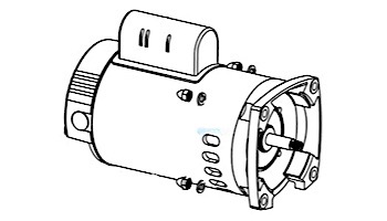 Replacement Pentair Square Flange Motor | 2HP Standard Efficiency | 208-230V | 355027S