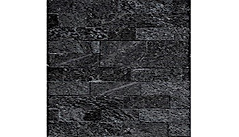 National Pool Tile Natural LedgerStone 6x24 | Black Quartz | 130115