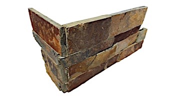 National Pool Tile Natural Ledgerstone 6x16 Corner | Rust | LDGR-RUST CRN