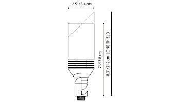 FX Luminaire VS 3LED Up Light | Long Shroud | Nickel Plate | VS-3LED-LS-NP