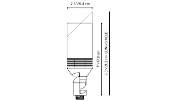 FX Luminaire VS Up Light | 3LED | Long Shroud | Nickel Plate | VS3LEDLSNP