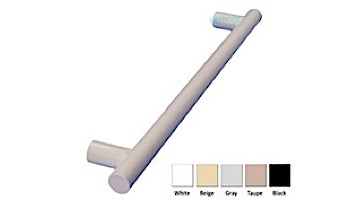 Saftron 2 Post Safety & Exercise Support Bar | 24" Length .25 Thickness 1.90" OD | Single | Graphite Grey | X-24-GG