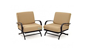 Outdoor GreatRoom Chat Rocking Chairs | Tan Cushions | CFP42-RCH