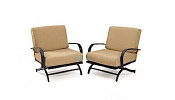 Outdoor GreatRoom Chat Rocking Chairs | Tan Cushions | CFP42-RCH