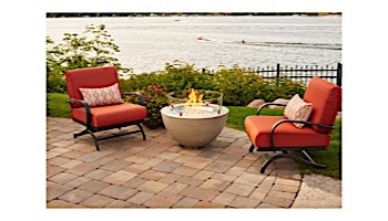 Outdoor GreatRoom Chat Rocking Chairs | Papaya Cushions | CFP42-RCH-P