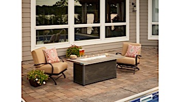 Outdoor GreatRoom Cedar Ridge Linear Gas Fire Pit Table | CR-1242-K