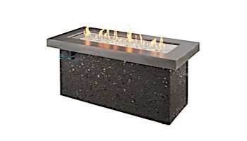 Outdoor GreatRoom Grey Key Largo Linear Gas Fire Pit Table | KL-1242-MM