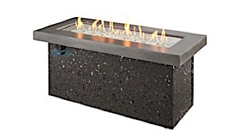 Outdoor GreatRoom Grey Key Largo Linear Gas Fire Pit Table | KL-1242-MM