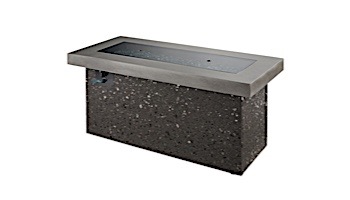 Outdoor GreatRoom Grey Key Largo Linear Gas Fire Pit Table | KL-1242-MM