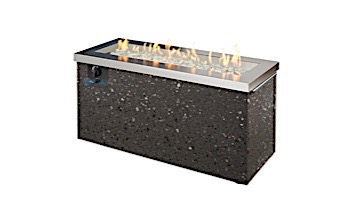 Outdoor GreatRoom Stainless Steel Key Largo Linear Gas Fire Pit Table | KL-1242-SS