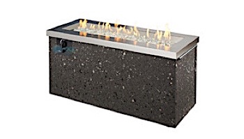 Outdoor GreatRoom Stainless Steel Key Largo Linear Gas Fire Pit Table | KL-1242-SS