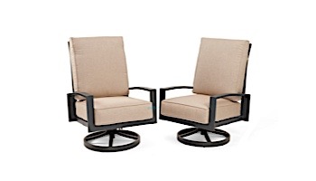 Outdoor GreatRoom Lyndale Highback Swivel Rocking Chairs | Cast Ash Sunbrella Cushions | LSR-CA