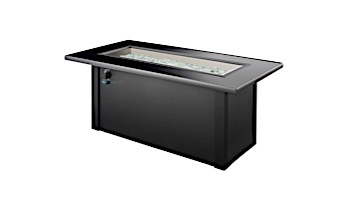 Outdoor GreatRoom Monte Carlo Linear Gas Fire Pit Table | MCR-1242-BLK-K