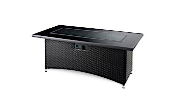 Outdoor GreatRoom Black Montego Linear Gas Fire Pit Table | MG-1242-BLK-K