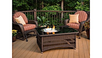 Outdoor GreatRoom Naples Rectangular Gas Fire Pit Table | NAPLES-CT-B-K