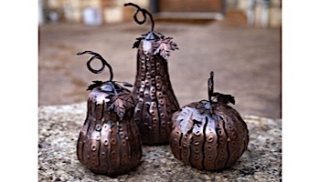 Desert Steel Squatty Gourd Mini Luminary | 411-208