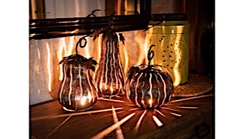 Desert Steel Squatty Gourd Mini Luminary | 411-208