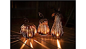 Desert Steel Squatty Gourd Mini Luminary | 411-208