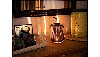 Desert Steel Squatty Gourd Mini Luminary | 411-208