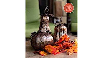 Desert Steel Squatty Gourd Mini Luminary | 411-208