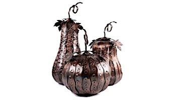 Desert Steel Squatty Gourd Mini Luminary | 411-208