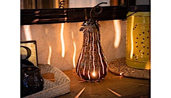 Desert Steel Tall Gourd Mini Luminary | 411-209