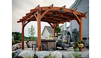 Outdoor GreatRoom Pergola Kit | 12' X 16' Redwood Sonoma Wood | SONOMA1216-R