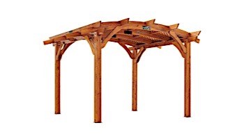 Outdoor GreatRoom Pergola Kit | 12' X 16' Redwood Sonoma Wood | SONOMA1216-R