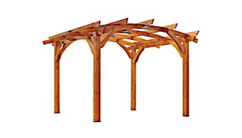 Outdoor GreatRoom Pergola Kit | 12' X 16' Redwood Sonoma Wood | SONOMA1216-R