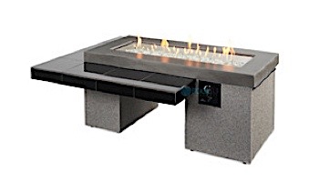 Outdoor GreatRoom Black Uptown Linear Gas Fire Pit Table | UPT-1242