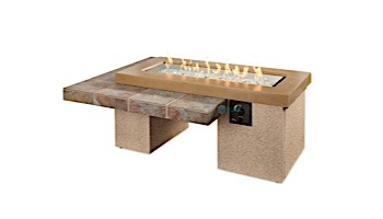 Outdoor GreatRoom Brown Uptown Linear Gas Fire Pit Table | UPT-1242-BRN