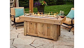 Outdoor GreatRoom Vintage Linear Gas Fire Pit Table | VNG-1242BRN