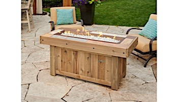 Outdoor GreatRoom Vintage Linear Gas Fire Pit Table | VNG-1242BRN