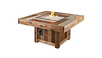 Outdoor GreatRoom Vintage Square Gas Fire Pit Table | VNG-2424BRN