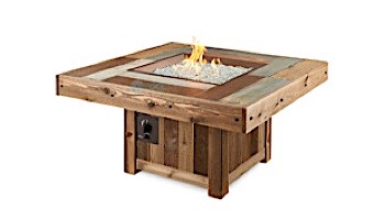 Outdoor GreatRoom Vintage Square Gas Fire Pit Table | VNG-2424BRN