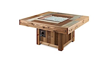 Outdoor GreatRoom Vintage Square Gas Fire Pit Table | VNG-2424BRN