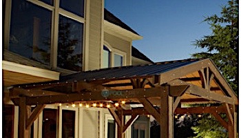 Outdoor GreatRoom Lodge II Pergola Kit | 14' X 14' Mocha Wood | LODGE II