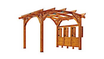 Outdoor GreatRoom 12' X 12' Redwood Sonoma Wood Pergola Kit | SONOMA12-R
