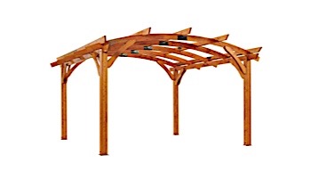 Outdoor GreatRoom Pergola Kit | 16' X 16' Redwood Sonoma Wood | SONOMA16-R