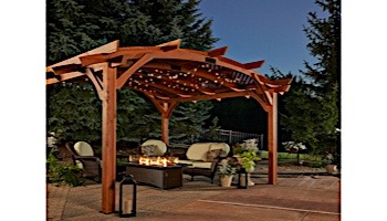 Outdoor GreatRoom Pergola Kit | 16' X 16' Redwood Sonoma Wood | SONOMA16-R