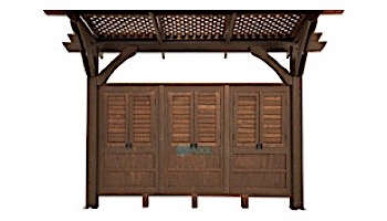 Outdoor GreatRoom Mocha Wood Lattice for SONOMA12-M or SONOMA10-GP | SON12-M-LATT