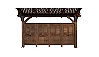 Outdoor GreatRoom Mocha Wood Wall for SONOMA16-M | SONOMA16-M-WALL