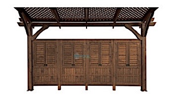 Outdoor GreatRoom Mocha Wood Wall for SONOMA16-M | SONOMA16-M-WALL