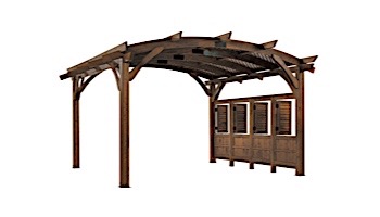 Outdoor GreatRoom Pergola Kit | 16' X 16' Mocha Sonoma Wood | SONOMA16-M