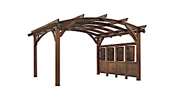 Outdoor GreatRoom Pergola Kit | 16' X 16' Mocha Sonoma Wood | SONOMA16-M